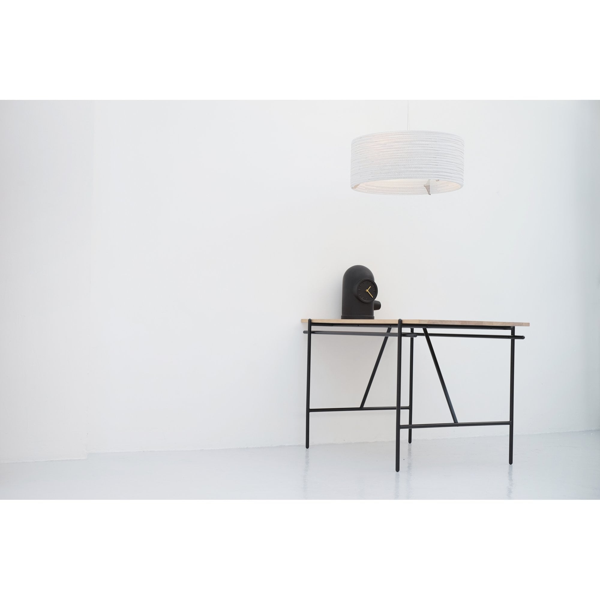 Graypants Scraplights Drum 24 Pendant with Glass Diffuser- White - 61cm Diameter