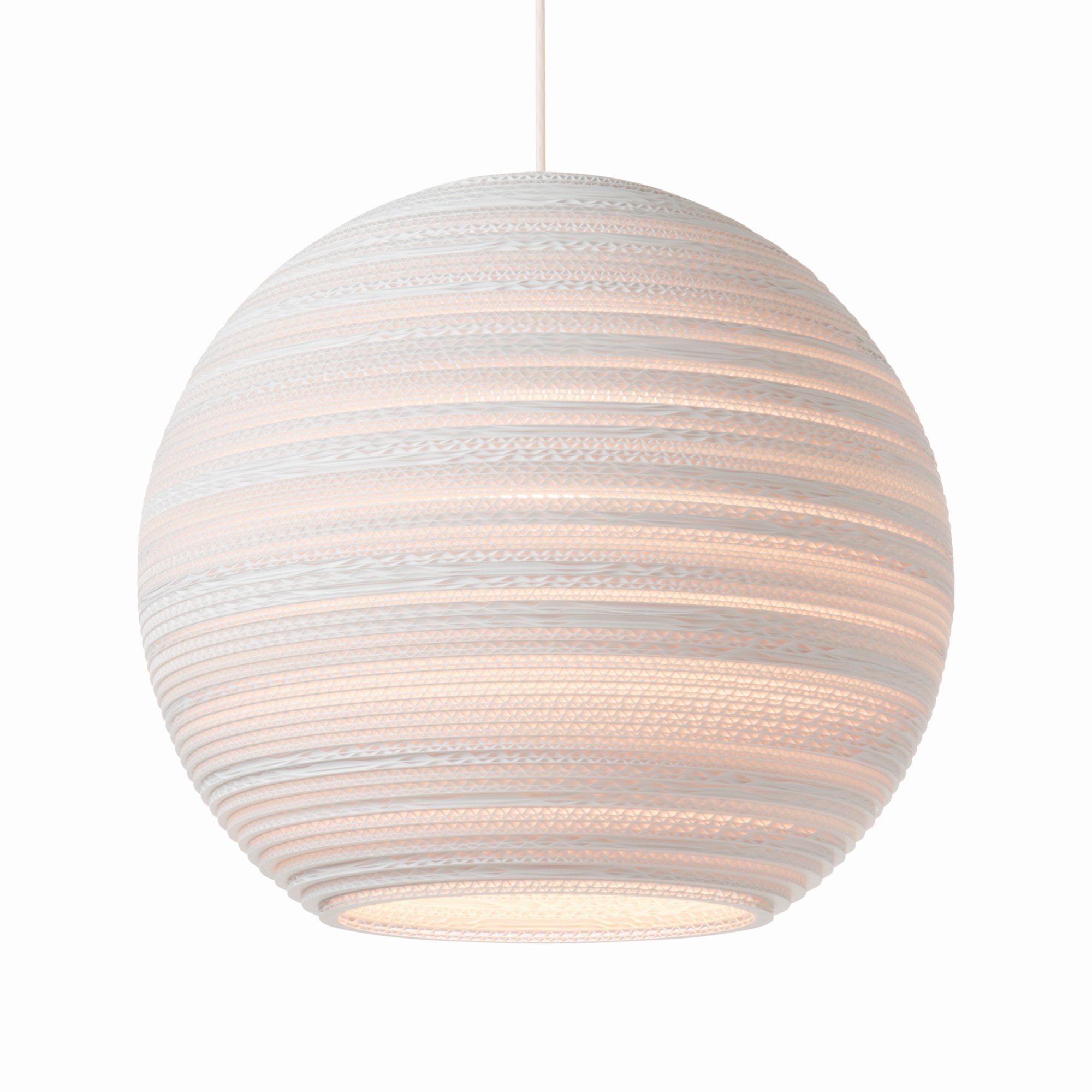 Graypants Scraplights Moon 18 Pendant - White - 45cm Diameter
