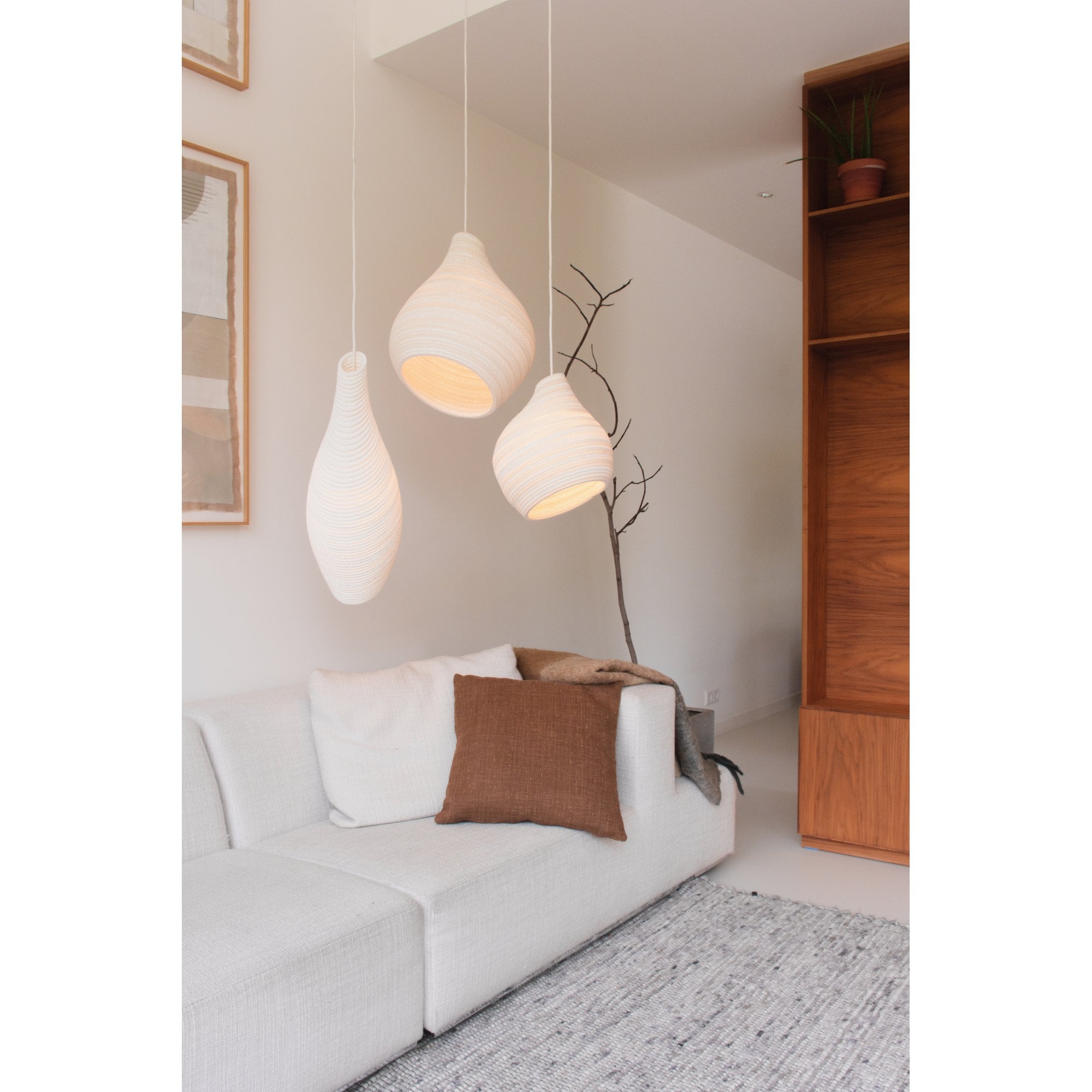 Graypants Scraplights Hive 12 Pendant - White - 30 cm Diameter