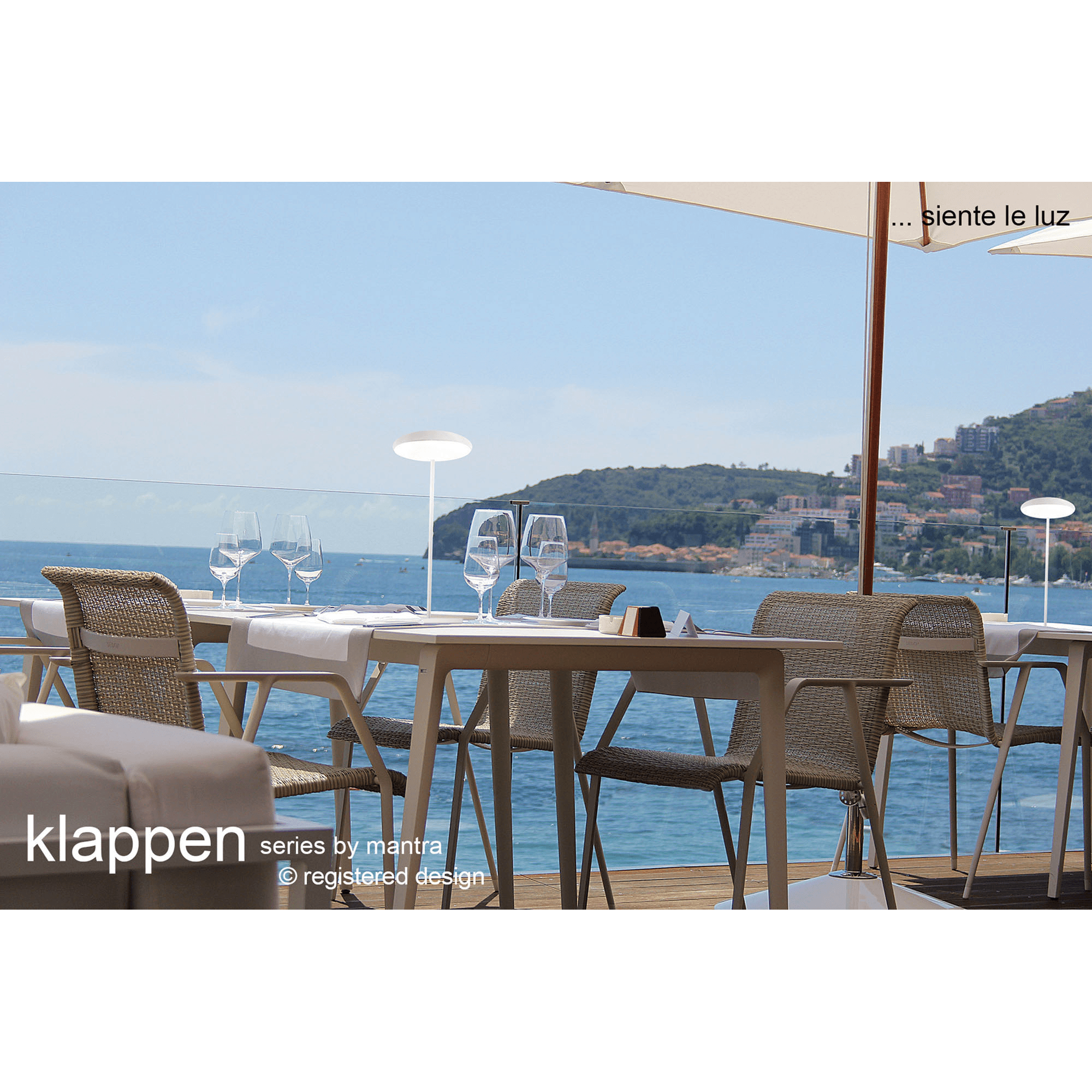 Mantra Klappen Portable LED Table Lamp with USB cable Black