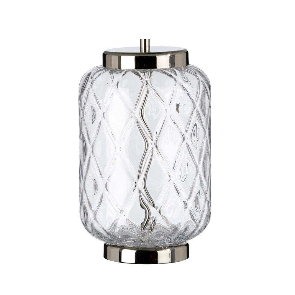 Quintiesse Sola Single Table Lamp Base - Polished Nickel - Clear - Base Only