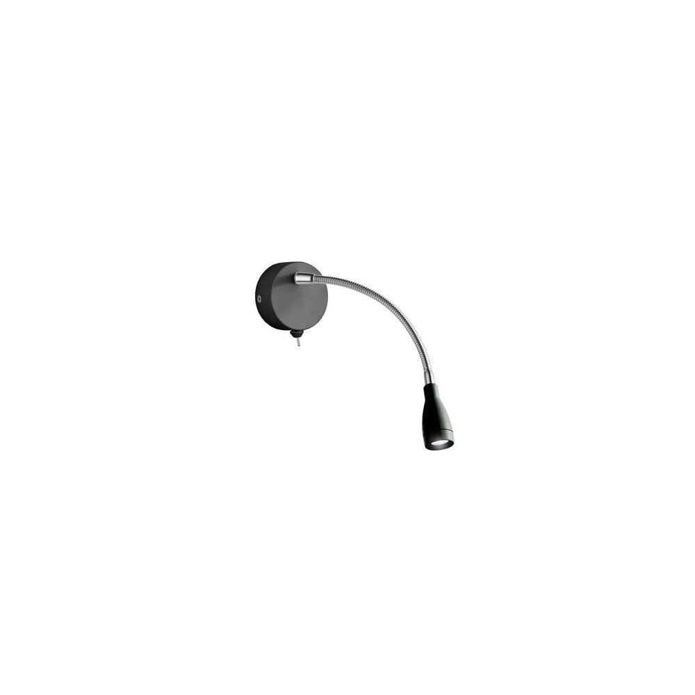 Searchlight Fenton Wall LED Adjustable Wall Light - Black & Chrome