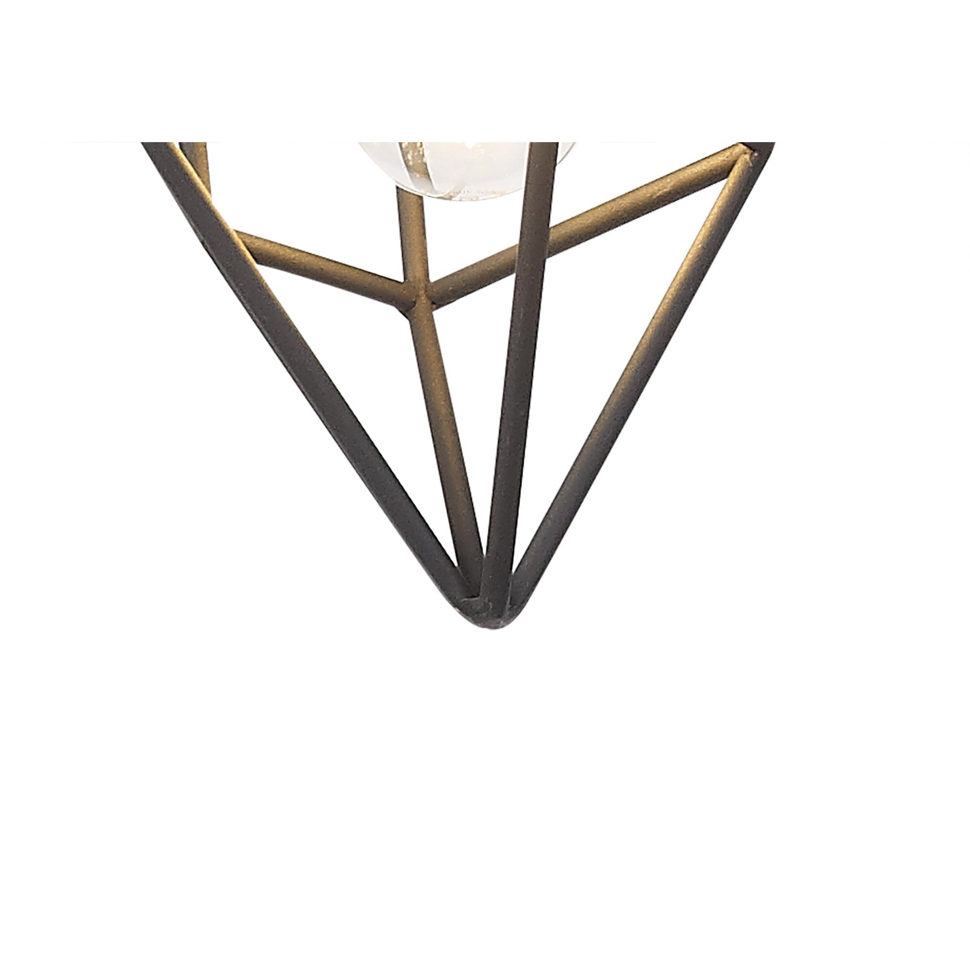 Fabula Austen Small Single Pendant - Painted Gold & Sand Black