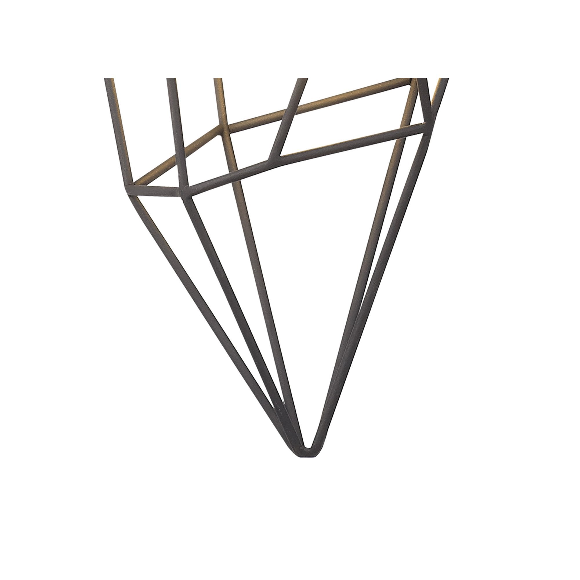 Fabula Austen Large Single Pendant - Painted Gold & Sand Black