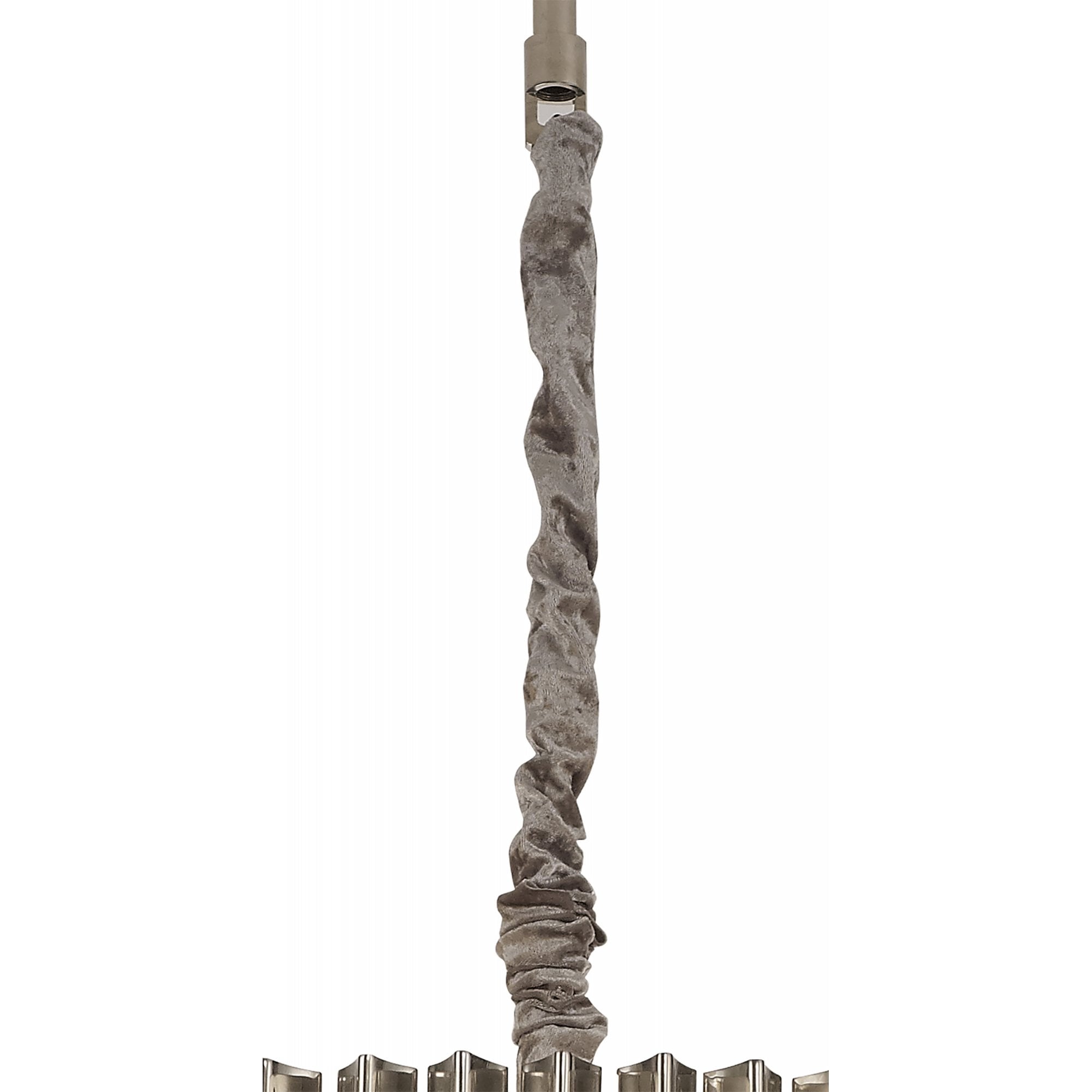 Fabula Cedar 19 Light Pendant - Polished Nickel & Clear Sculpted Glass