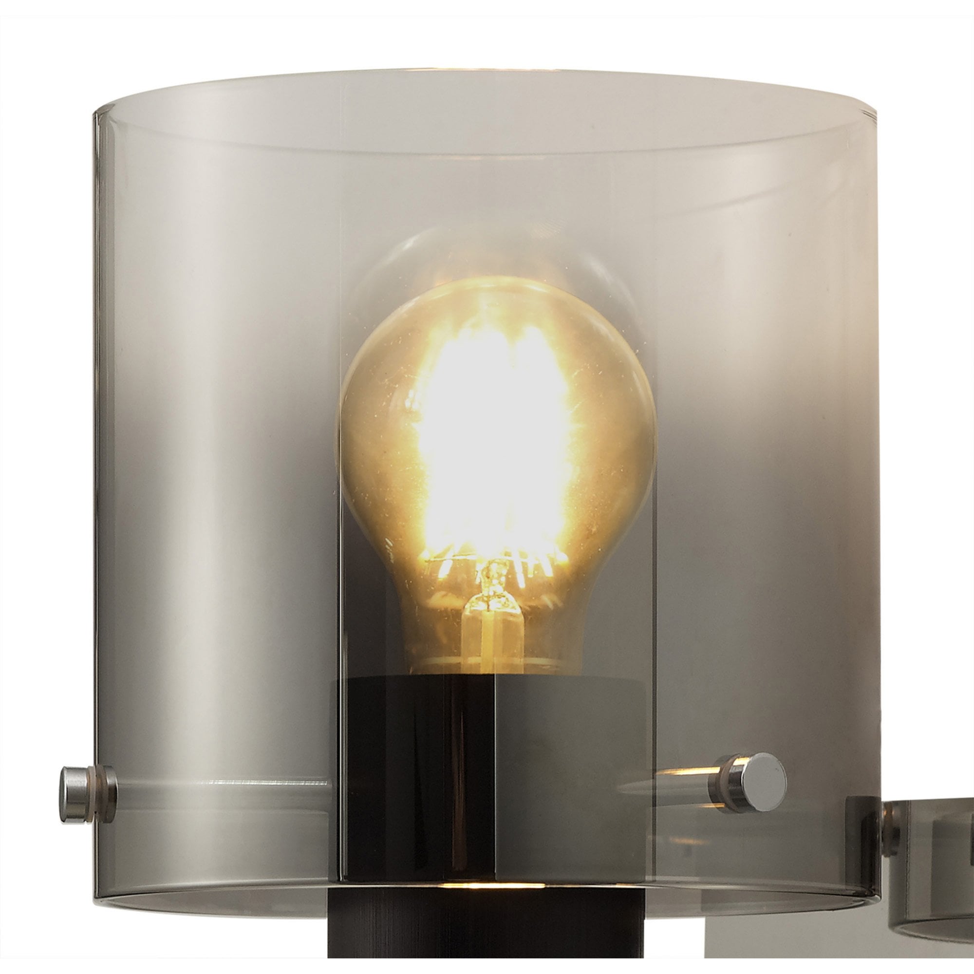 Fabula Kendon Single Wall Lamp - Black & Smoke Fade Glass