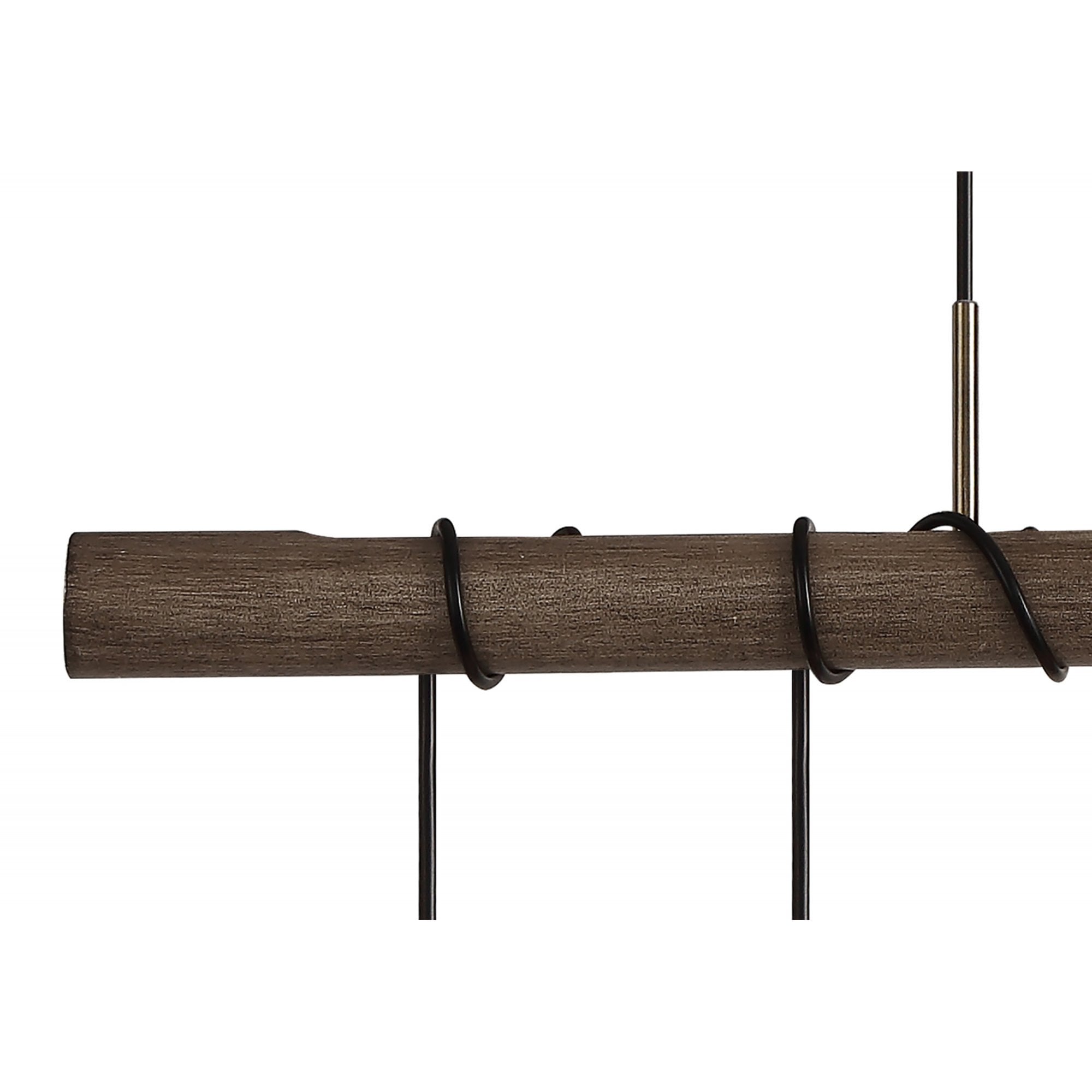 Fabula York 6 Light Pendant - Medium Oak & Antique Brass