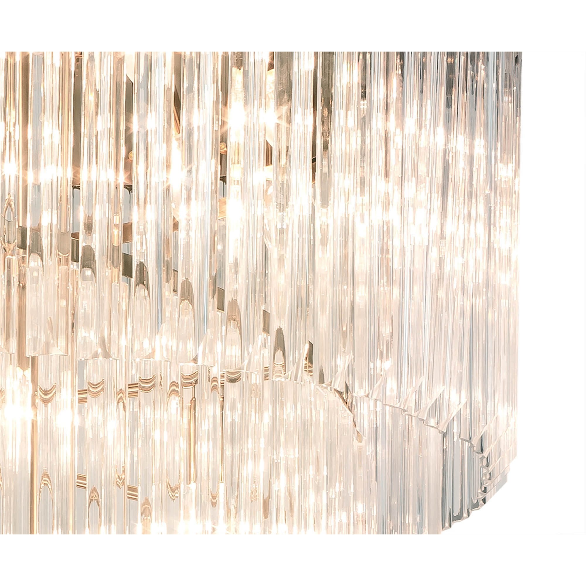 Fabula Cedar 23 Light Pendant - Brass & Clear Sculpted Glass