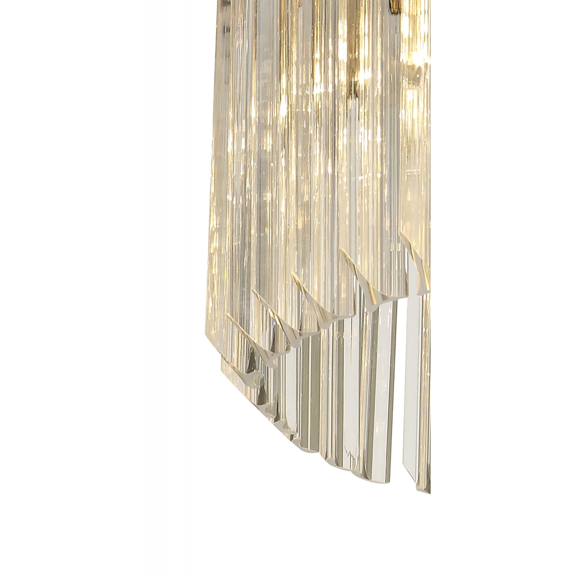 Fabula Cedar 8 Light Pendant - Polished Nickel & Clear Sculpted Glass