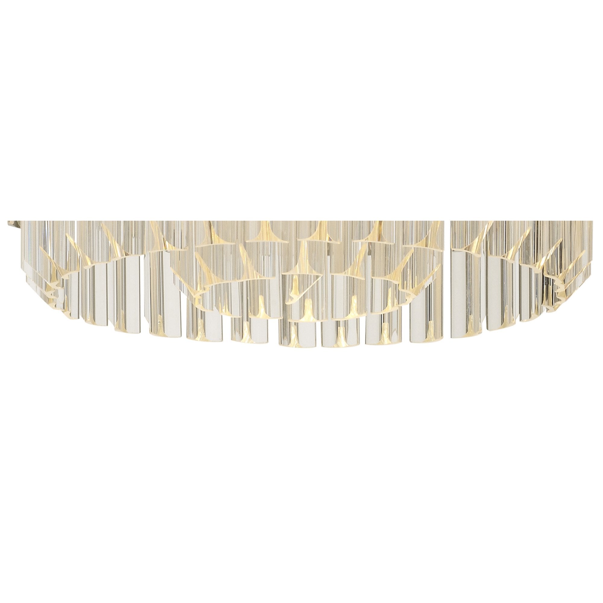 Fabula Cedar 8 Light Pendant - Polished Nickel & Clear Sculpted Glass