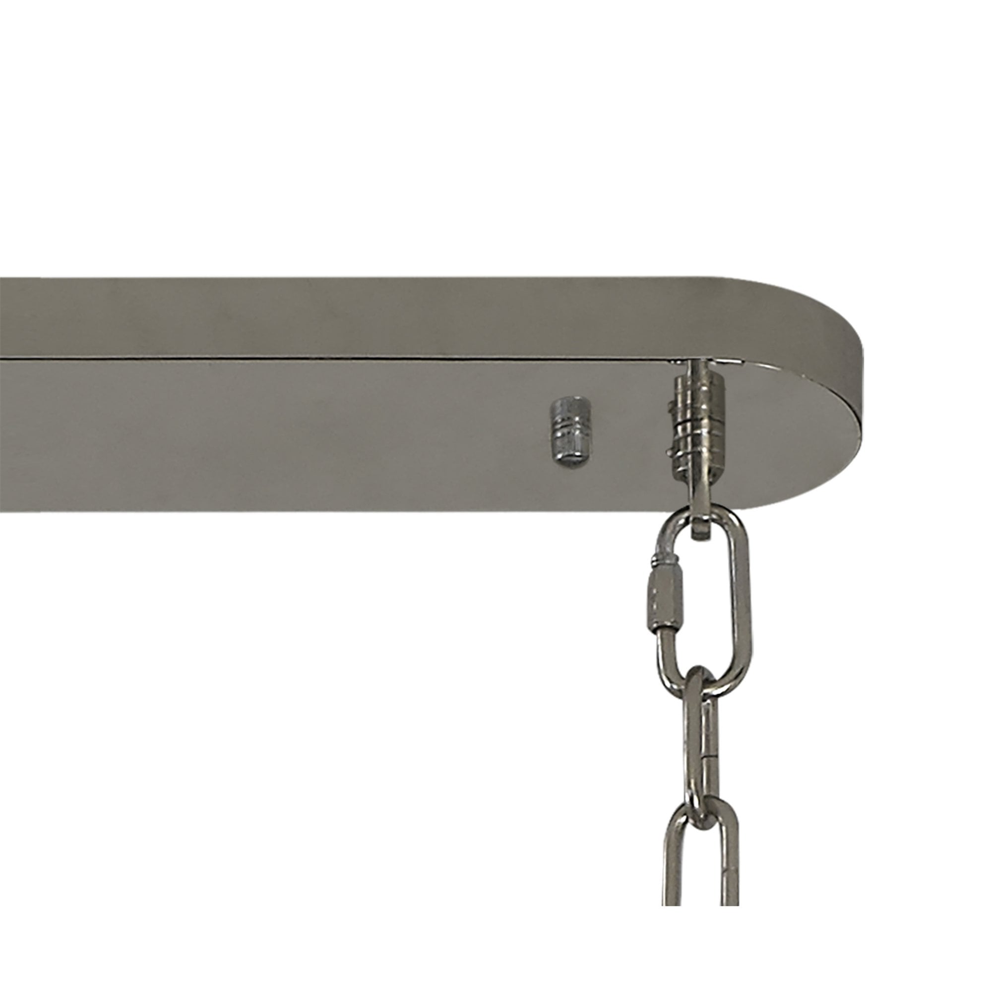 Fabula Cedar 7 Light Rectangular Pendant - Polished Nickel & Clear Sculpted Glass