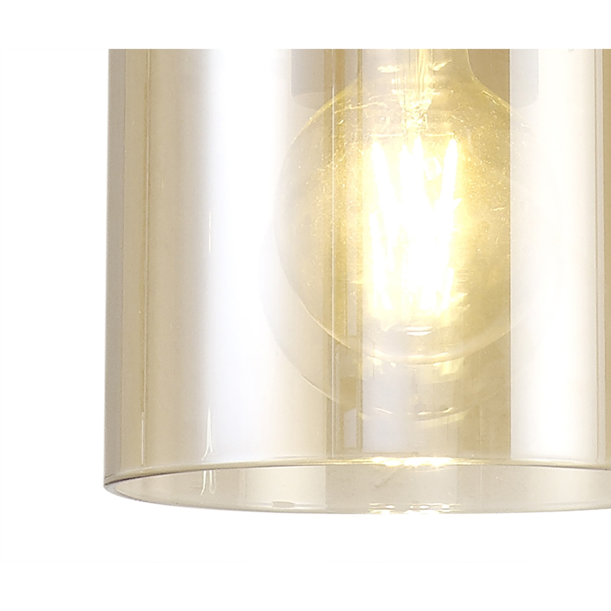 Fabula Kendon Single Adjustable Pendant - Mocha & Amber Glass