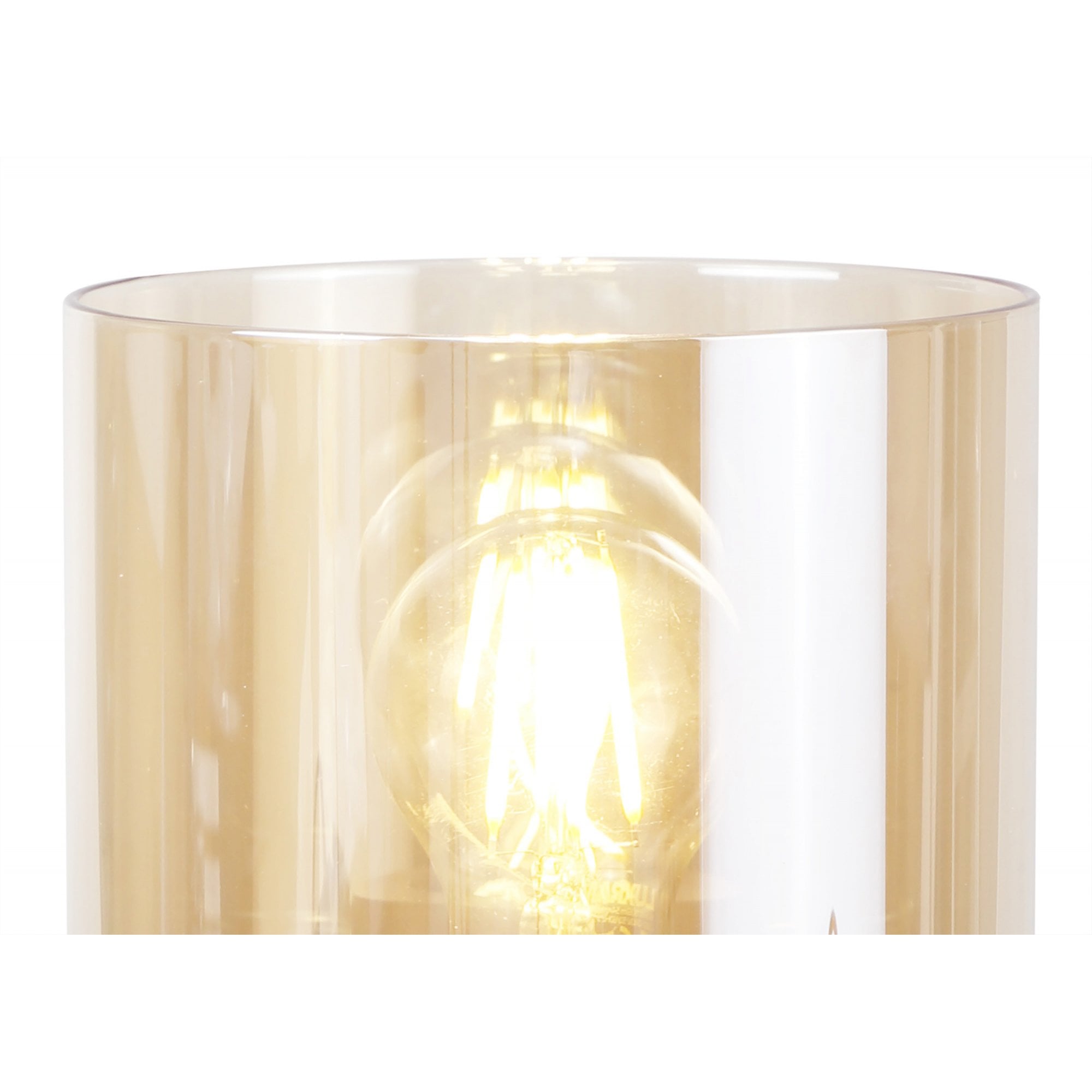 Fabula Kendon Single Table Lamp - Mocha & Amber Glass