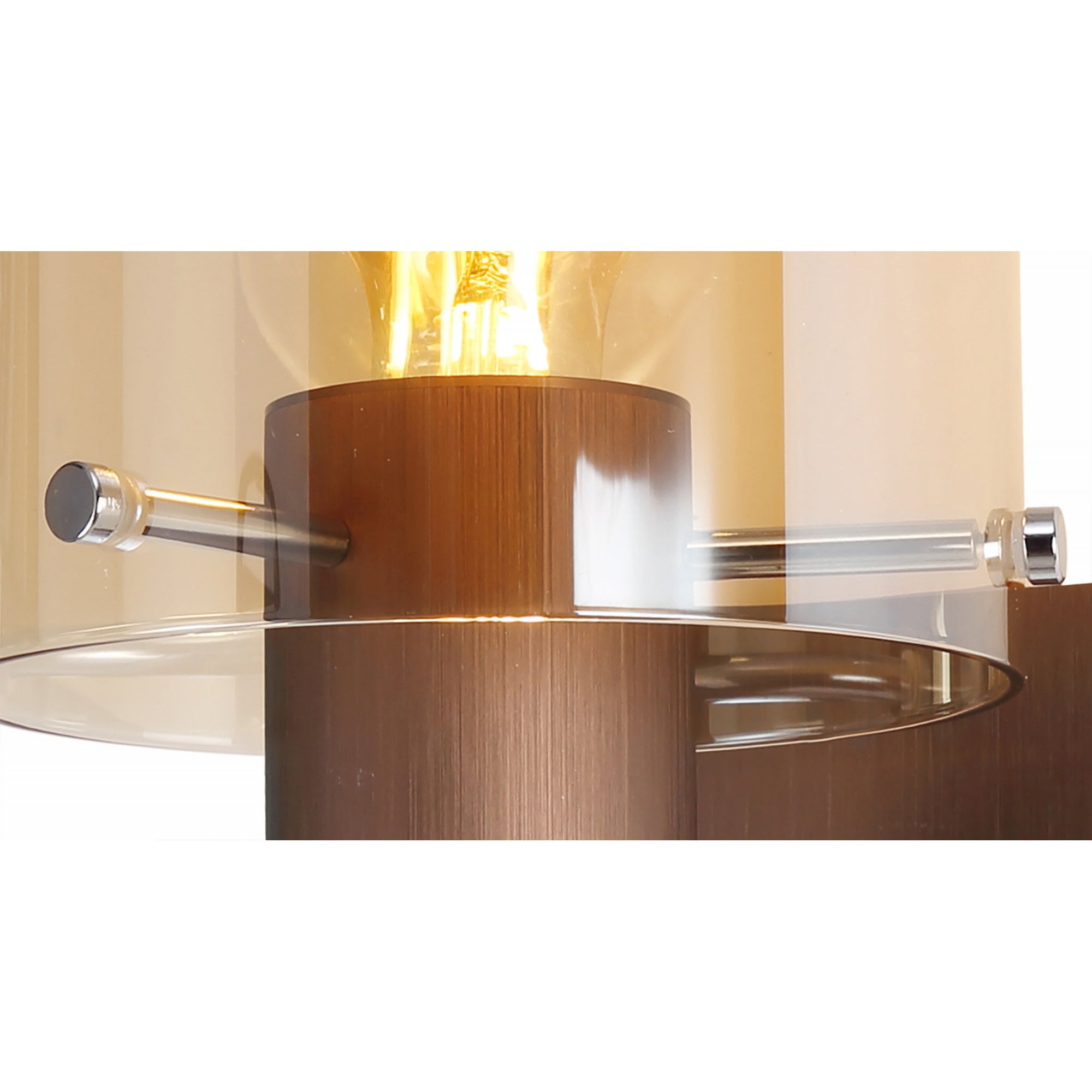 Fabula Kendon Single Wall Lamp - Mocha & Amber Glass