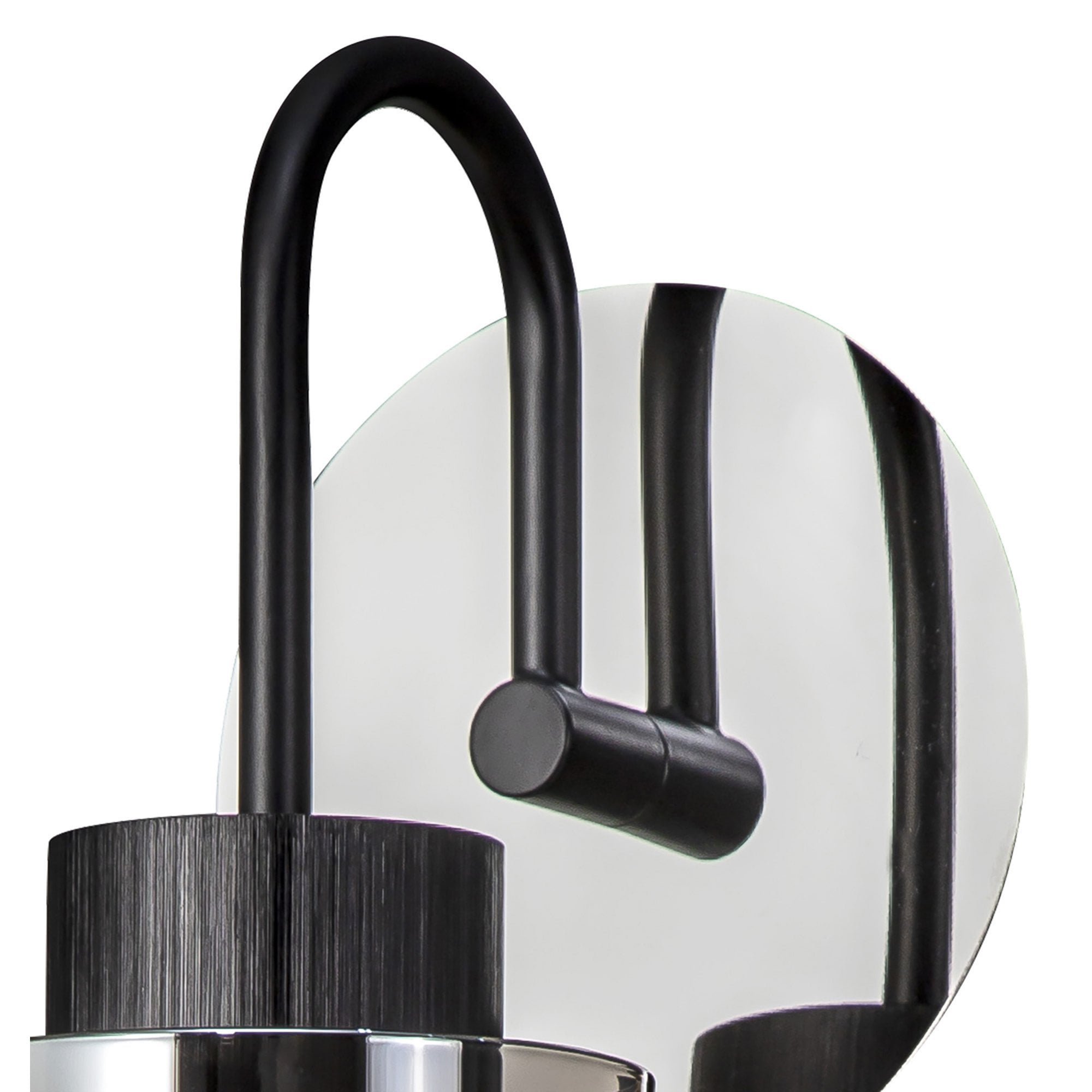 Fabula Kingfisher Single Wall Lamp - Black & Smoke Fade Glass