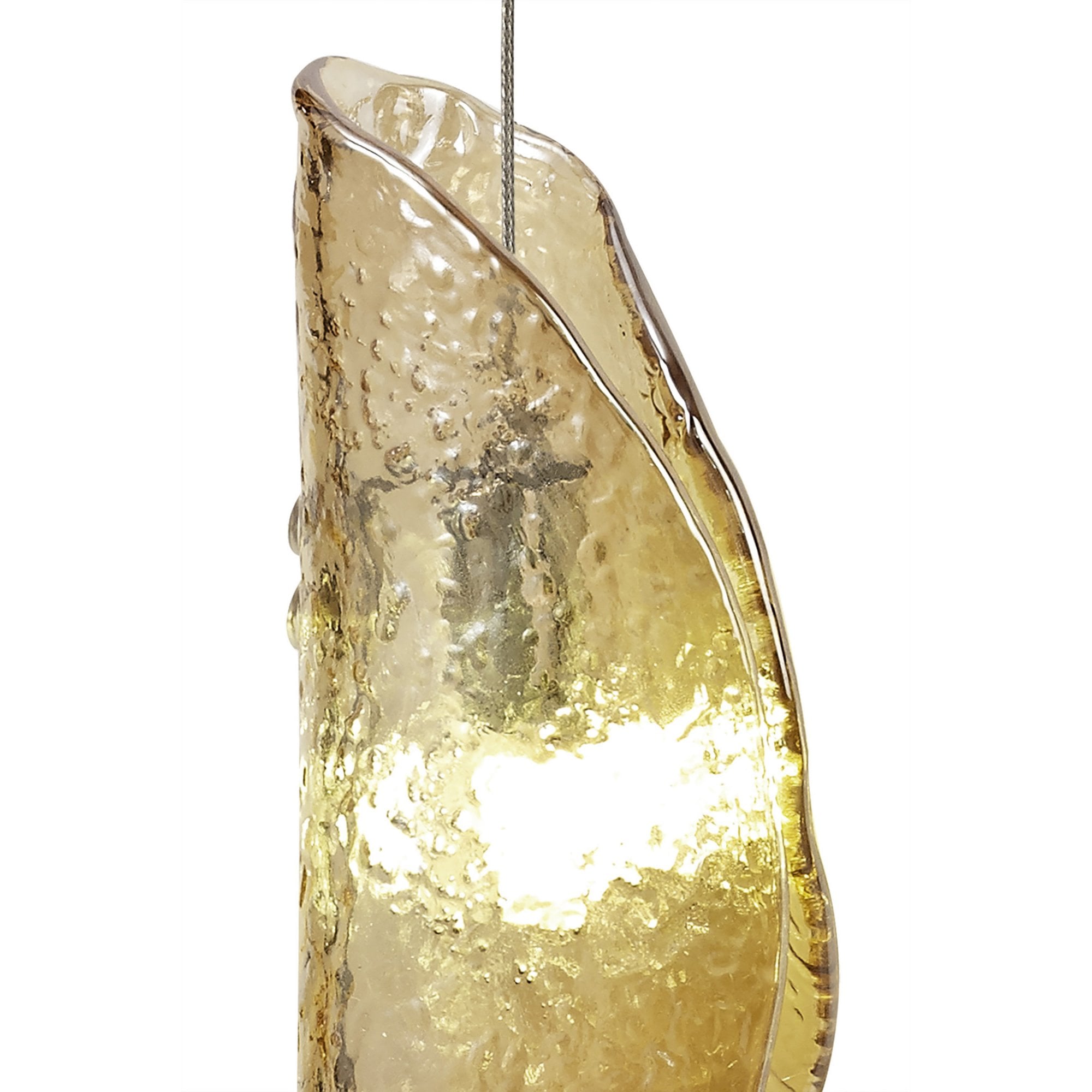 Fabula Chandos Wall Light - Polished Chrome & Amber Glass