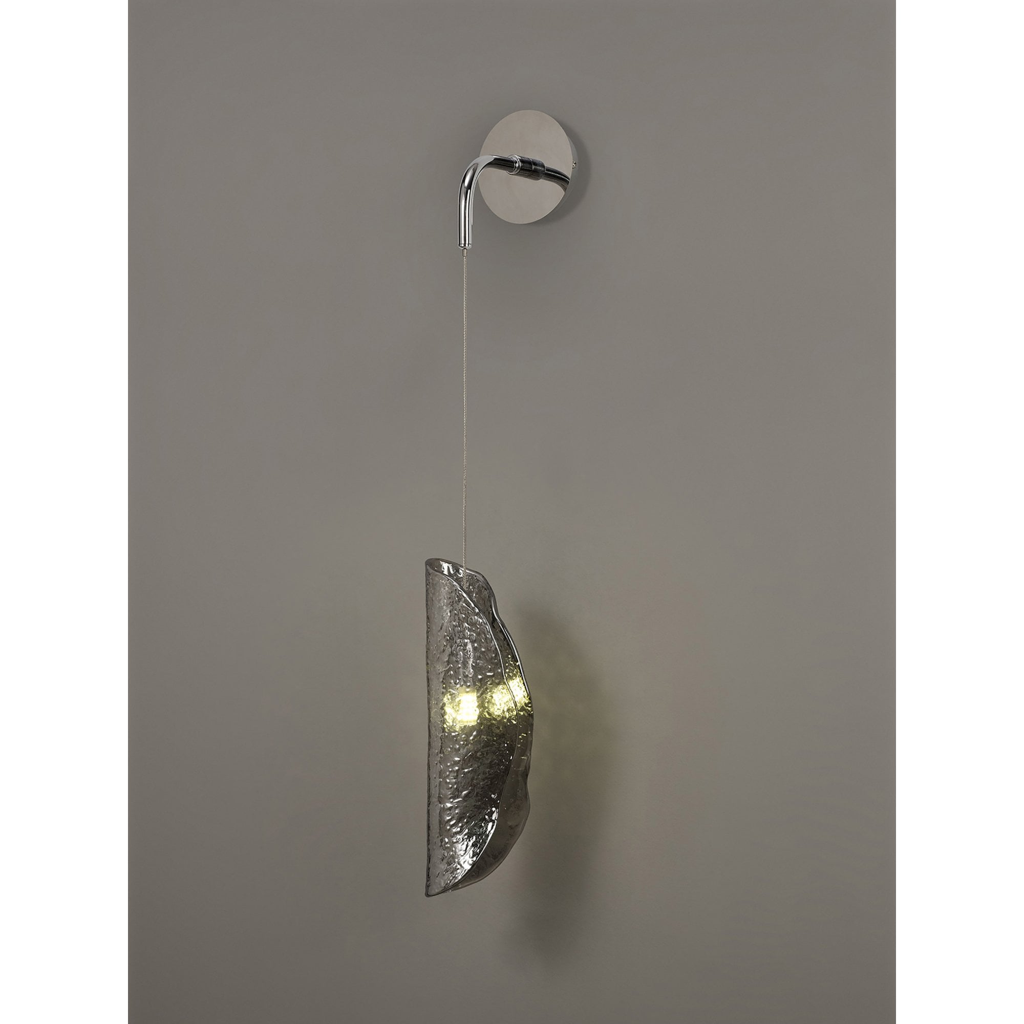 Fabula Chandos Wall Light - Polished Chrome & Smoked Glass
