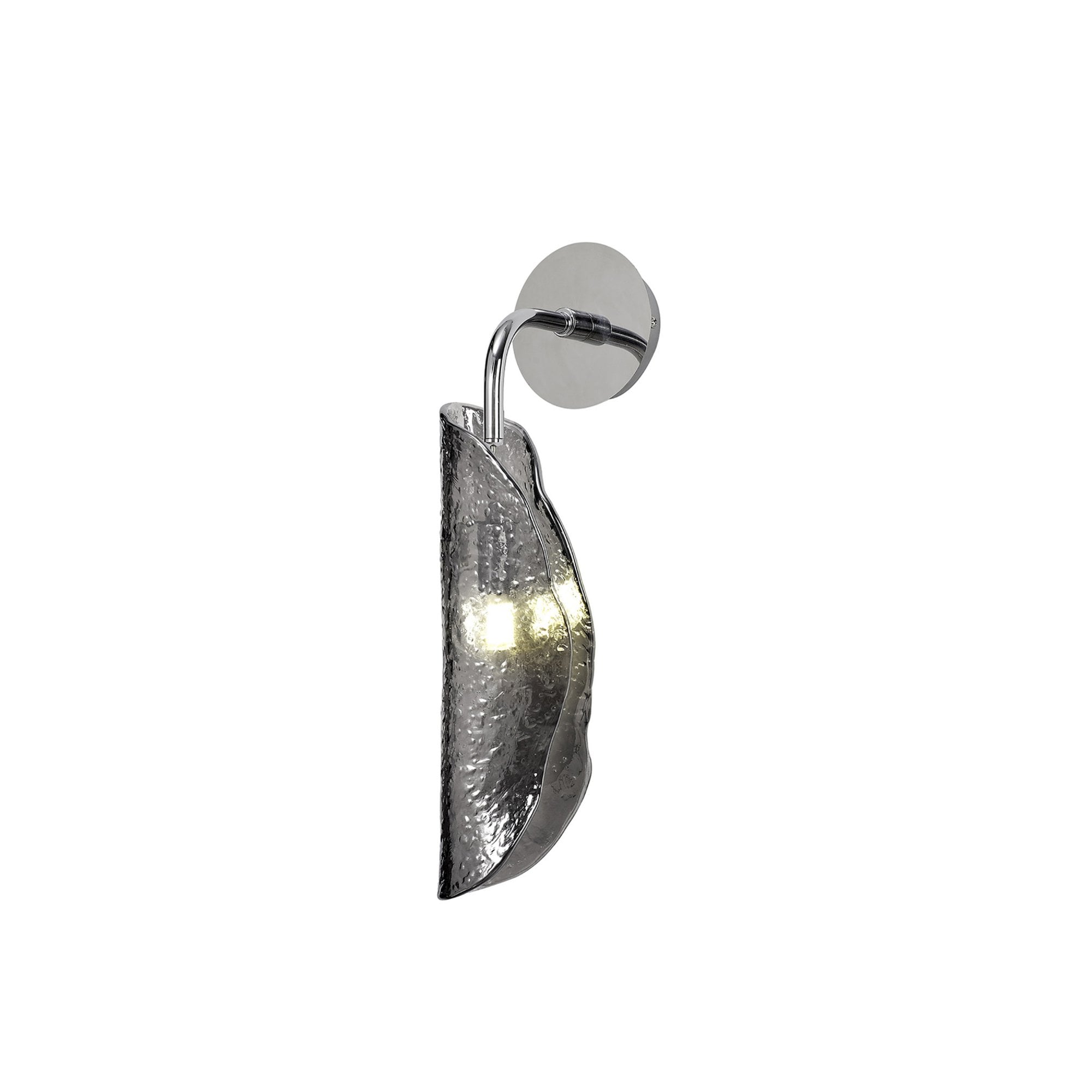 Fabula Chandos Wall Light - Polished Chrome & Smoked Glass