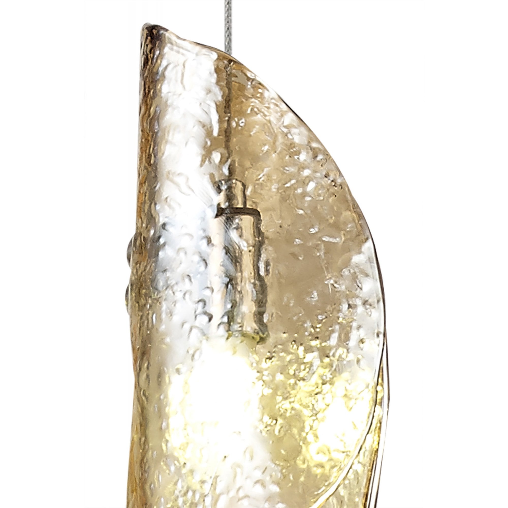 Fabula Chandos Single Pendant - Polished Chrome & Amber Glass