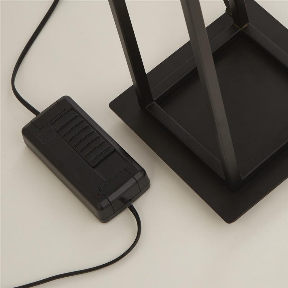 Searchlight Eden Floor Lamp - Matt Black & Crystal