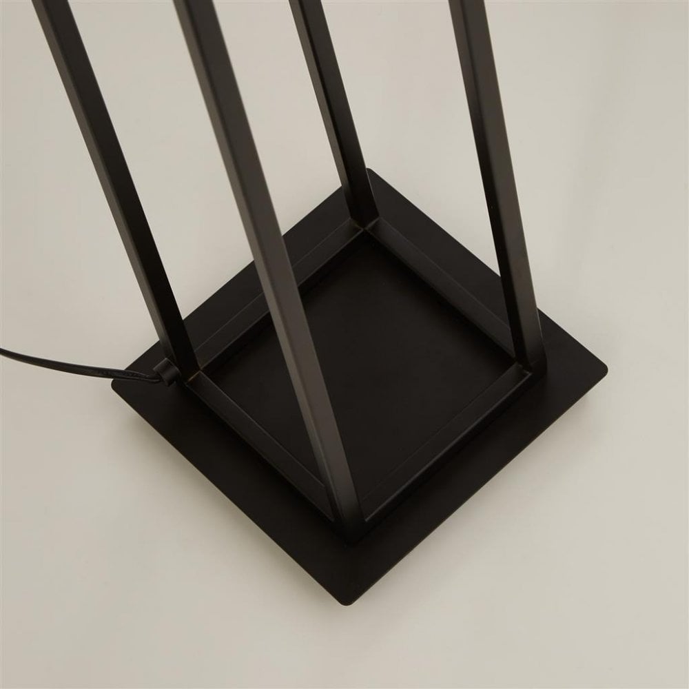 Searchlight Eden Floor Lamp - Matt Black & Crystal