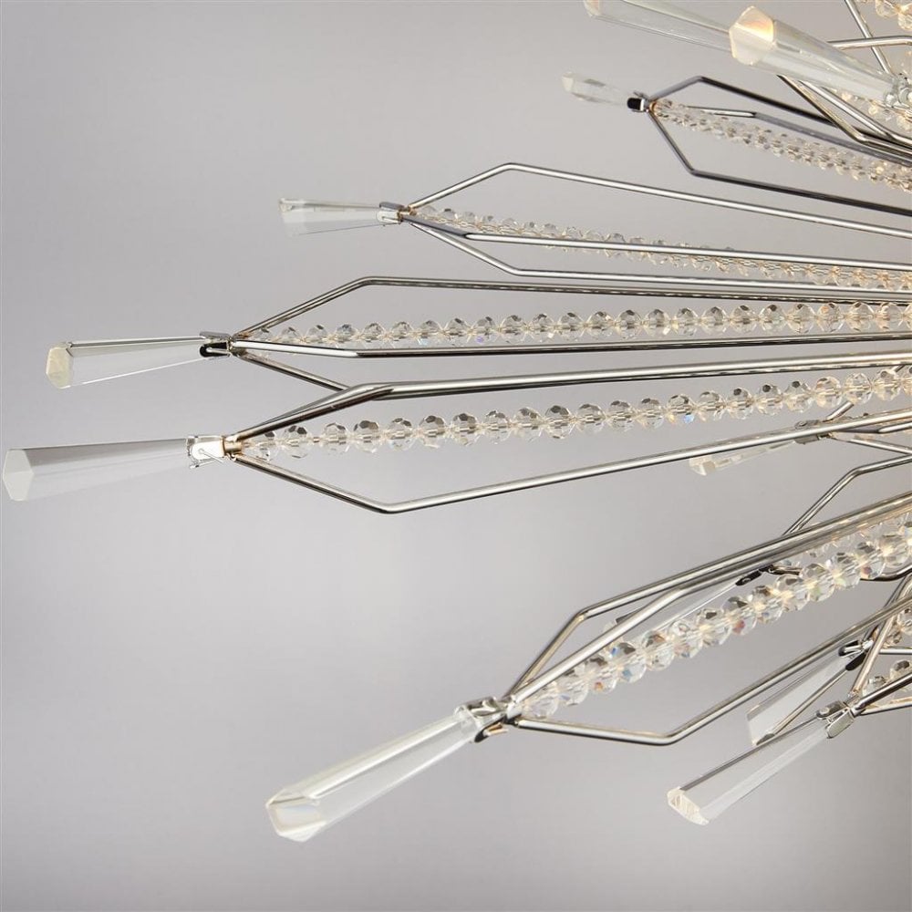 Searchlight St Albans 8 Light Ceiling Pendant - Chrome & Glass