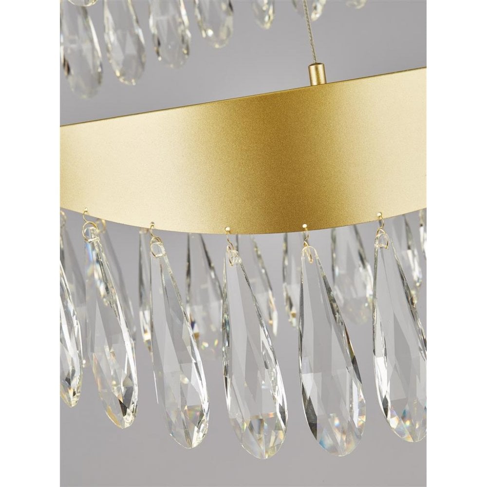 Searchlight Jacob LED 2 Tier Ceiling Pendant - Gold & Crystal