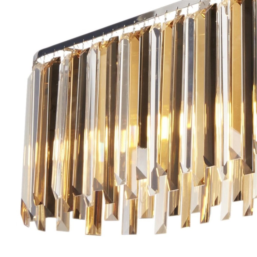 Searchlight Carlingford 8 Light Ceiling Pendant - Chrome & Glass Prisms