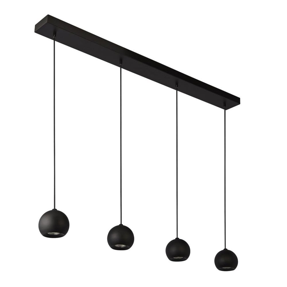 Searchlight Eccles 4 Light Bar Ceiling Pendant - Black