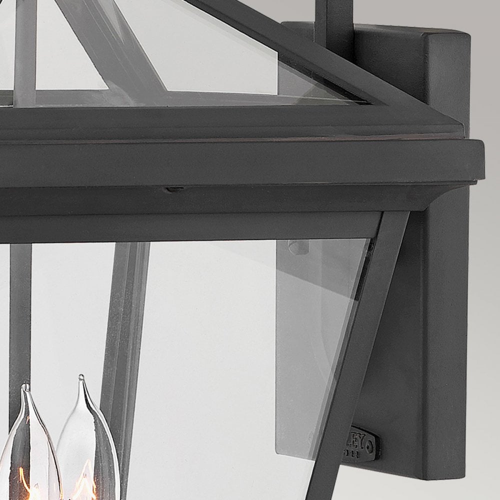 Quintiesse Alford Place 3 Light Large Wall Lantern - Museum Black