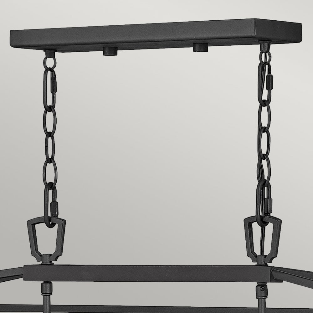 Quintiesse Alford Place 6 Light Outdoor Linear Pendant - Museum Black