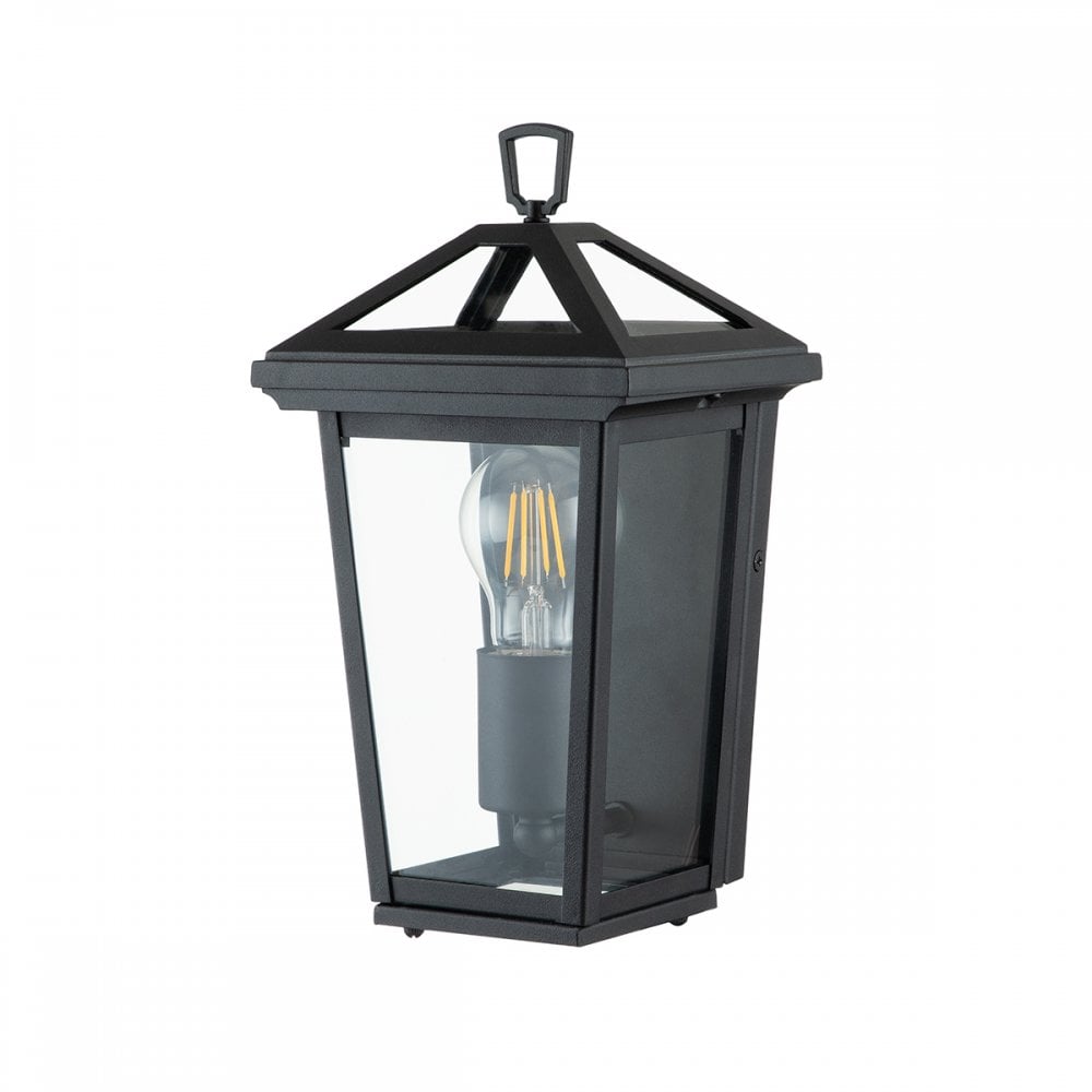 Quintiesse Alford Place Single Half Lantern - Museum Black