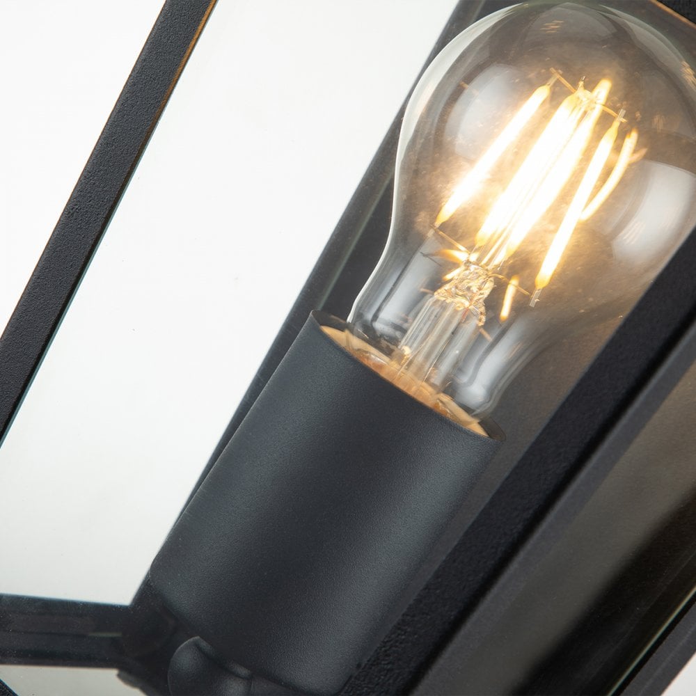 Quintiesse Alford Place Single Half Lantern - Museum Black