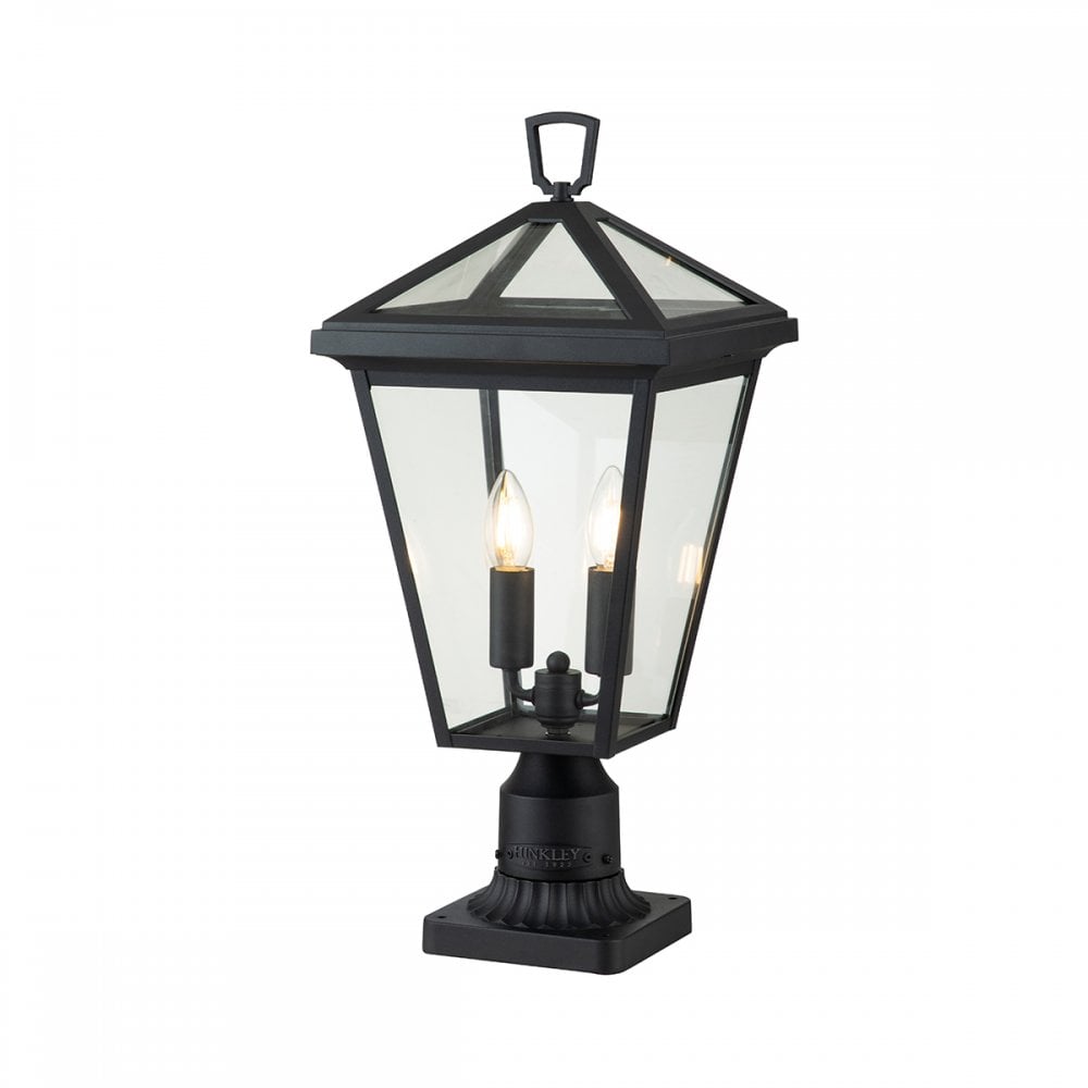 Quintiesse Alford Place 2 Light Pedestal Lantern - Museum Black