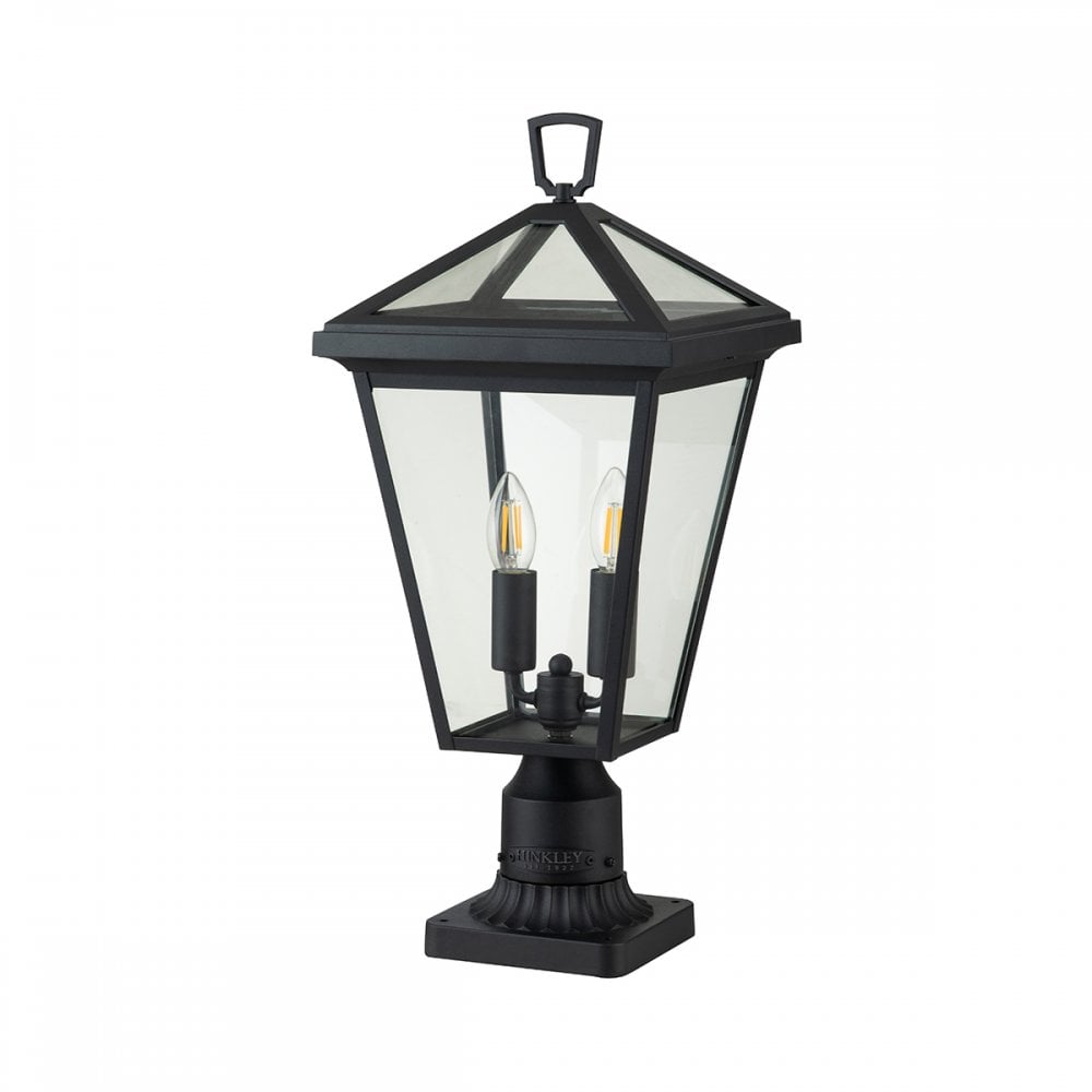 Quintiesse Alford Place 2 Light Pedestal Lantern - Museum Black