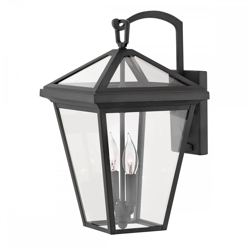 Quintiesse Alford Place 2 Light Medium Wall Lantern - Museum Black