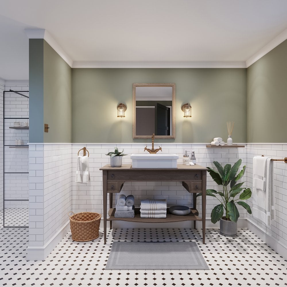 Quintiesse Ashland Bay Single Bathroom Wall Light - Natural Brass