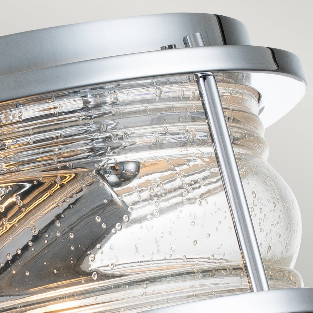 Quintiesse Ashland Bay 2 Light Bathroom Flush Fitting - Chrome