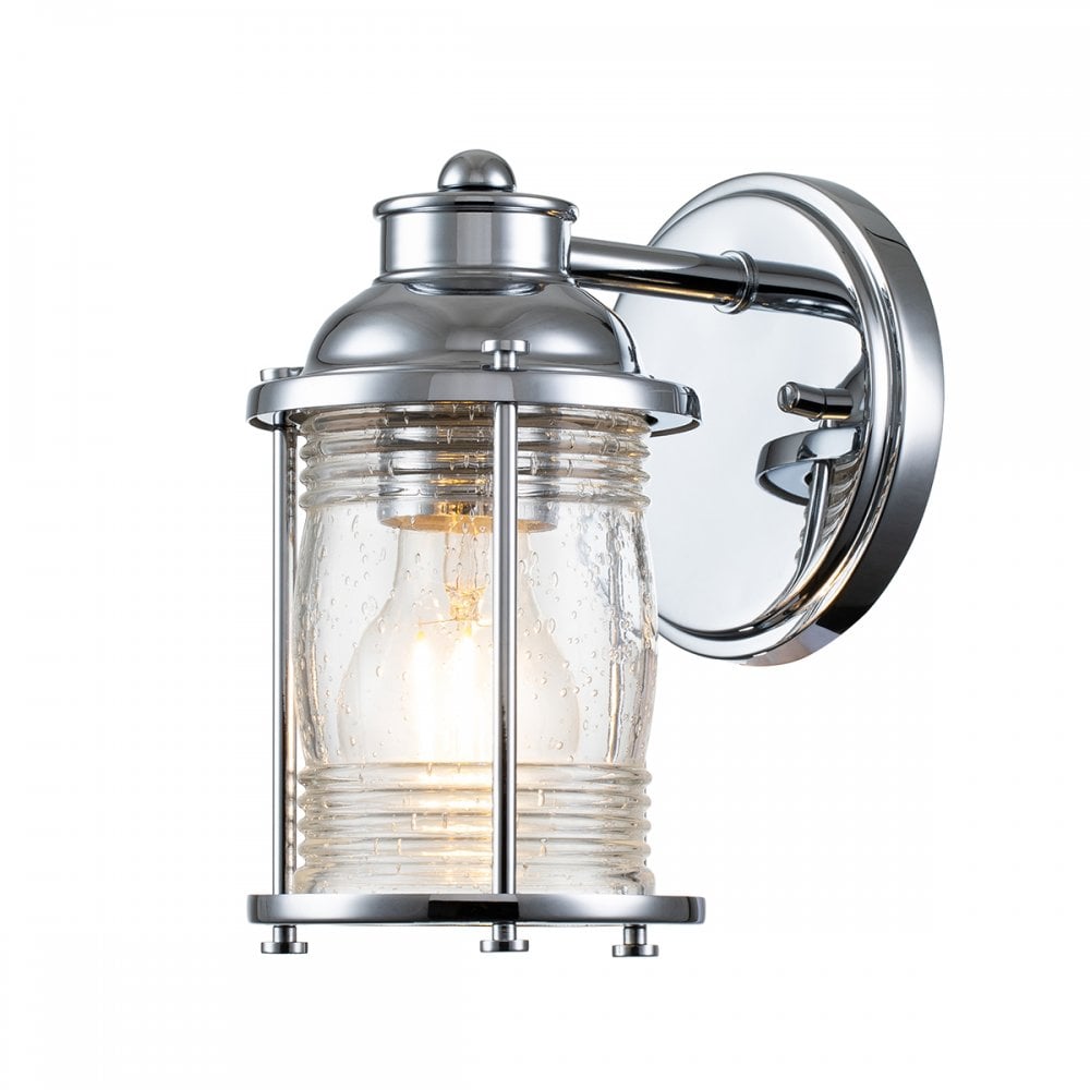 Quintiesse Ashland Bay Single Bathroom Wall Light - Chrome