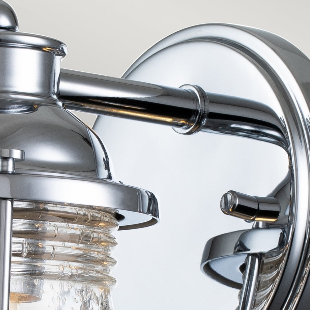 Quintiesse Ashland Bay Single Bathroom Wall Light - Chrome