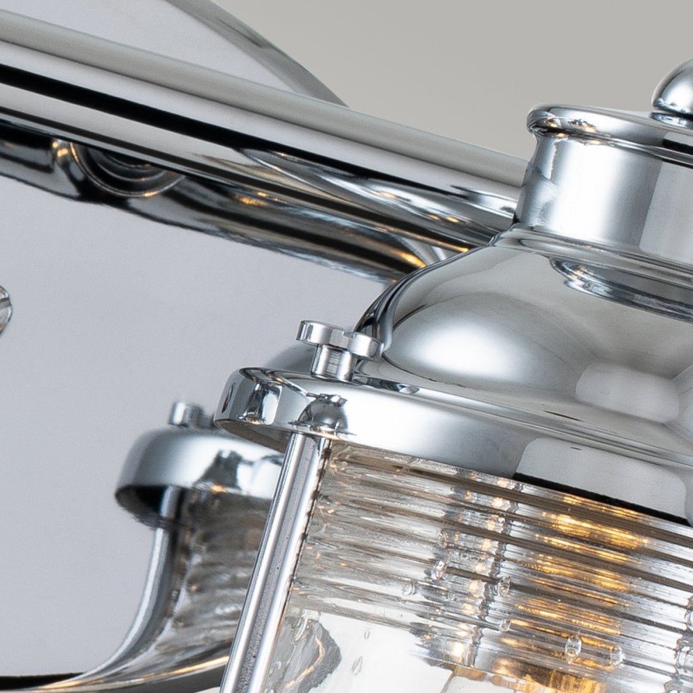 Quintiesse Ashland Bay 2 Light Bathroom Wall Light - Chrome