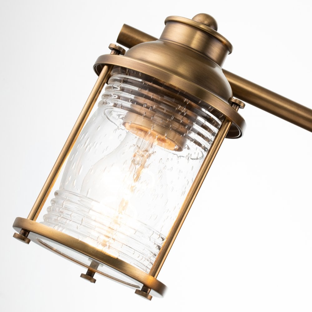 Quintiesse Ashland Bay 4 Light Bathroom Wall Light - Natural Brass