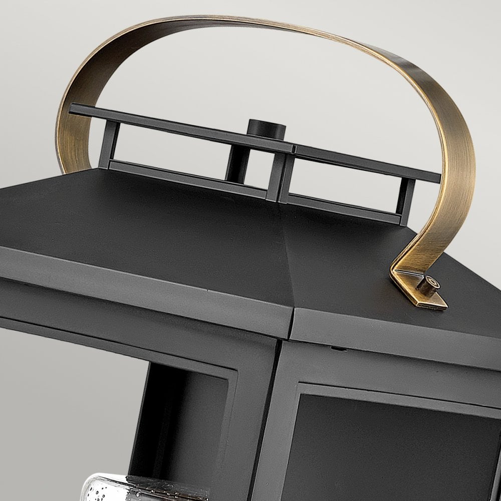 Quintiesse Atwater Single Large Wall Lantern - Black