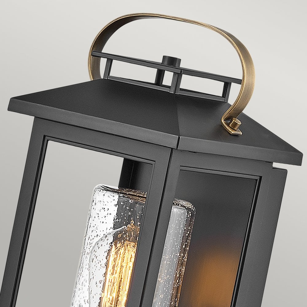 Quintiesse Atwater Single Small Wall Lantern - Black