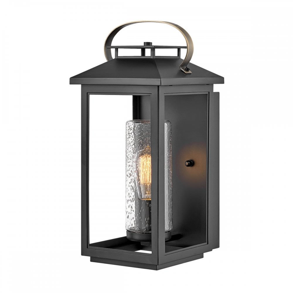 Quintiesse Atwater Single Medium Wall Lantern - Black