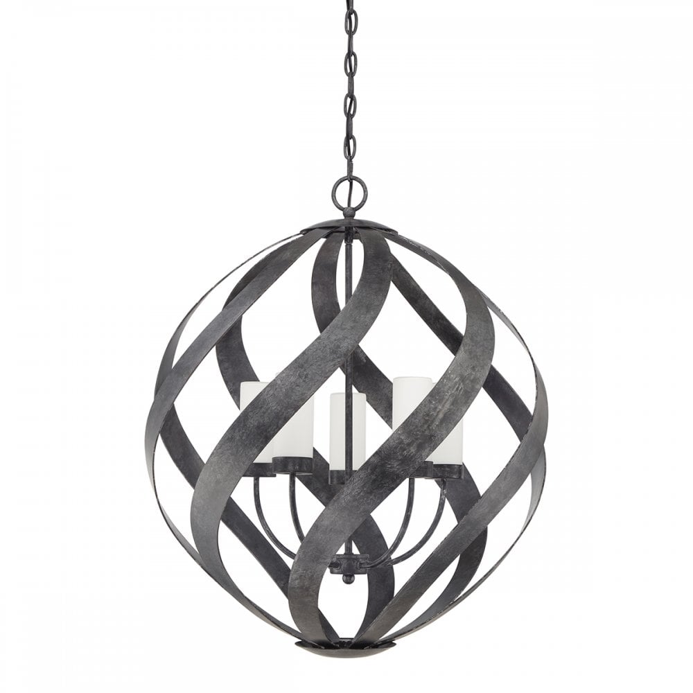 Quintiesse Blacksmith 5 Light Outdoor Chandelier - Old Black