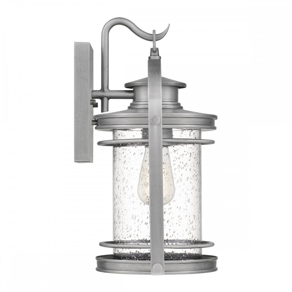 Quintiesse Booker Single Medium Wall Lantern - Aluminium