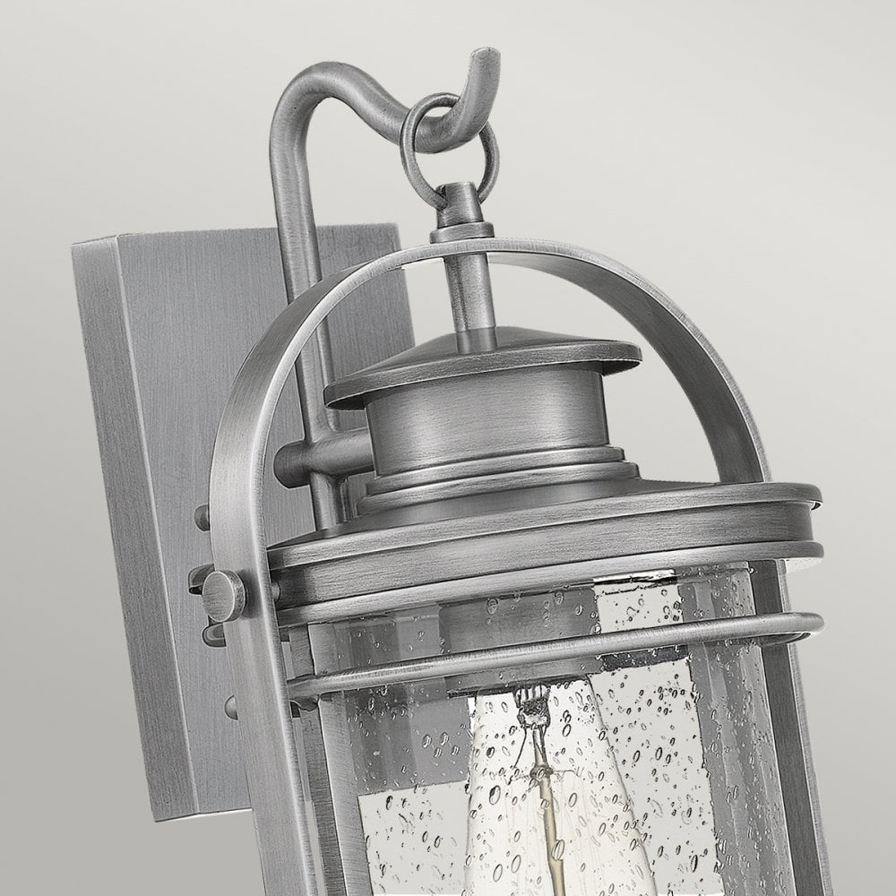 Quintiesse Booker Single Medium Wall Lantern - Aluminium