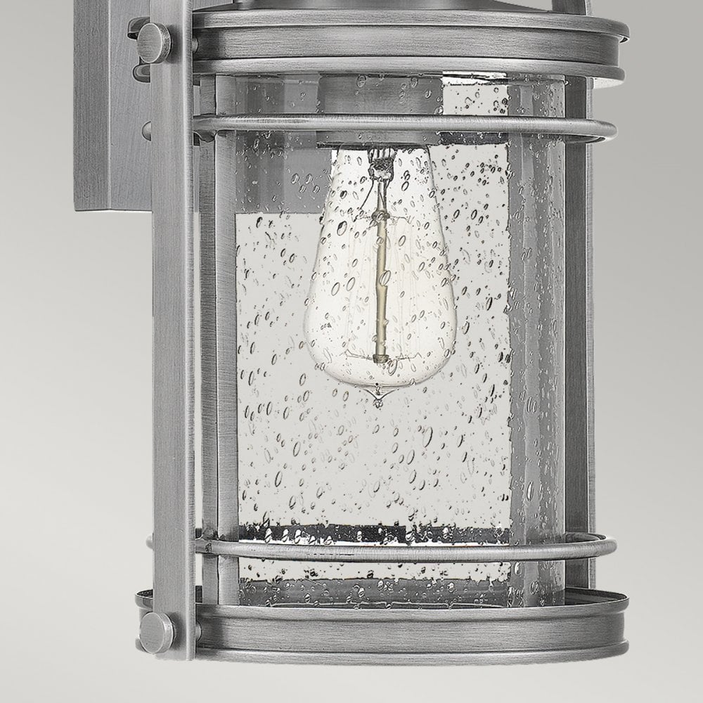 Quintiesse Booker Single Medium Wall Lantern - Aluminium