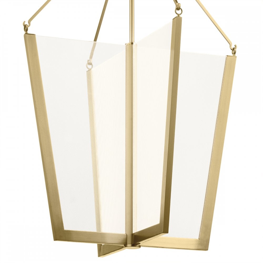 Quintiesse Calters Large LED Foyer Pendant - Champagne Gold
